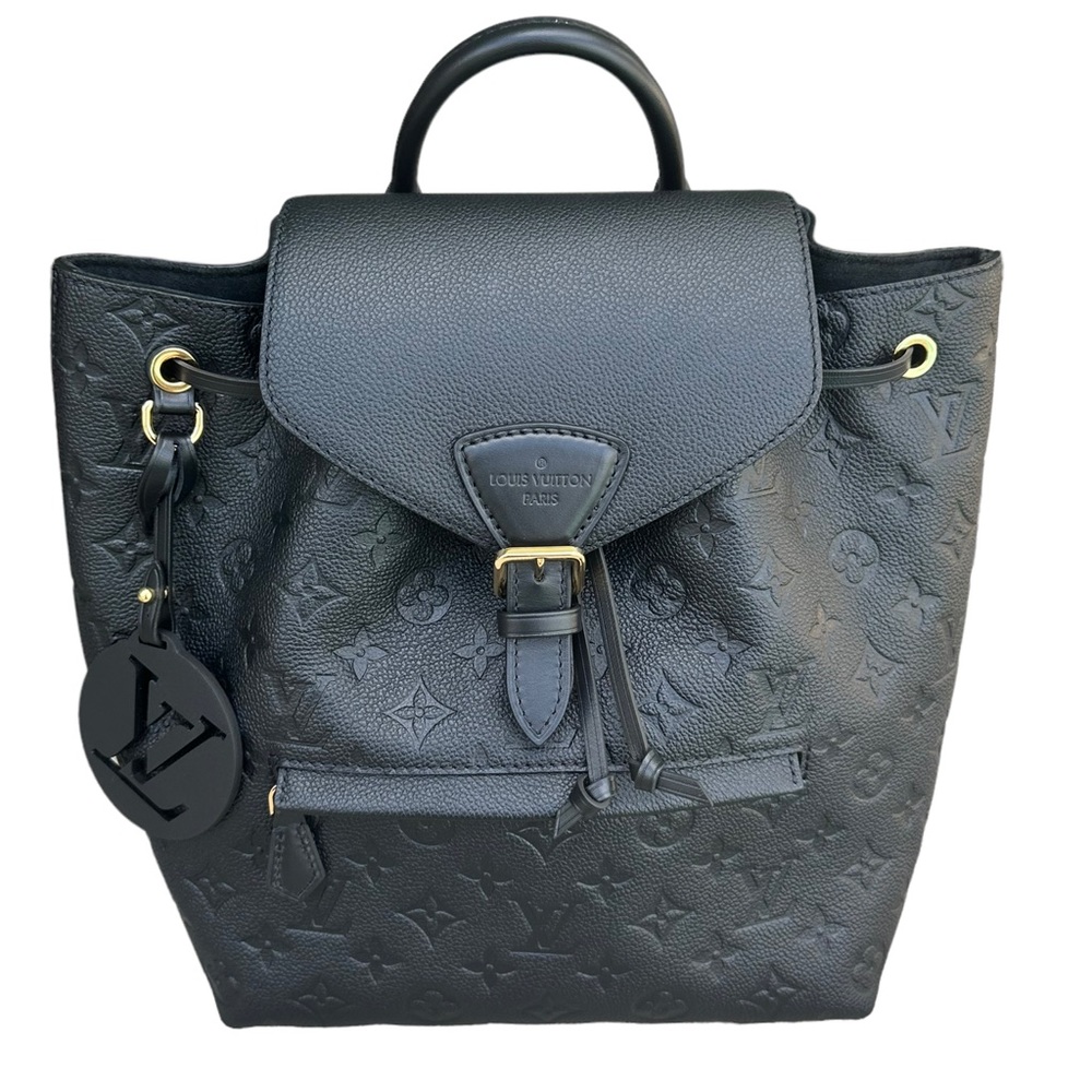 Louis Vuitton Montsouris Backpack NM Monogram Empreinte Leather PM Black - Picture 10 of 11